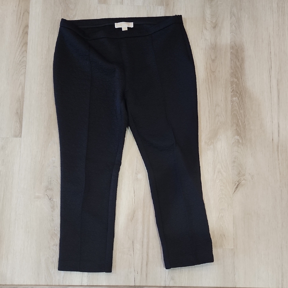 Michael Kors Black Cropped Ponte Knit Pants